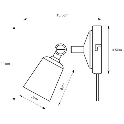 Markslöjd 108978 - Väggspotlight TINY 1xGU10/7W/230V i mässing
