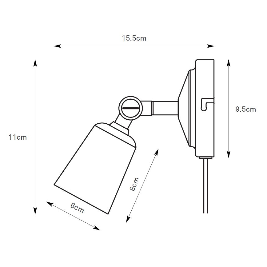Markslöjd 108978 - Väggspotlight TINY 1xGU10/7W/230V i mässing