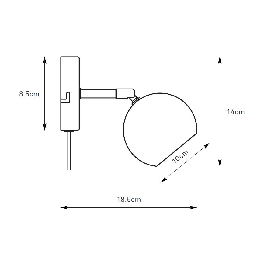 Markslöjd 108984 - Väggspotlight POP 1xGU10/7W/230V brun