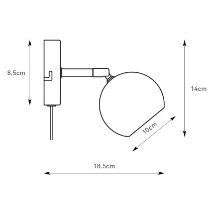 Markslöjd 108985 - Väggspot POP 1xGU10/7W/230V grön