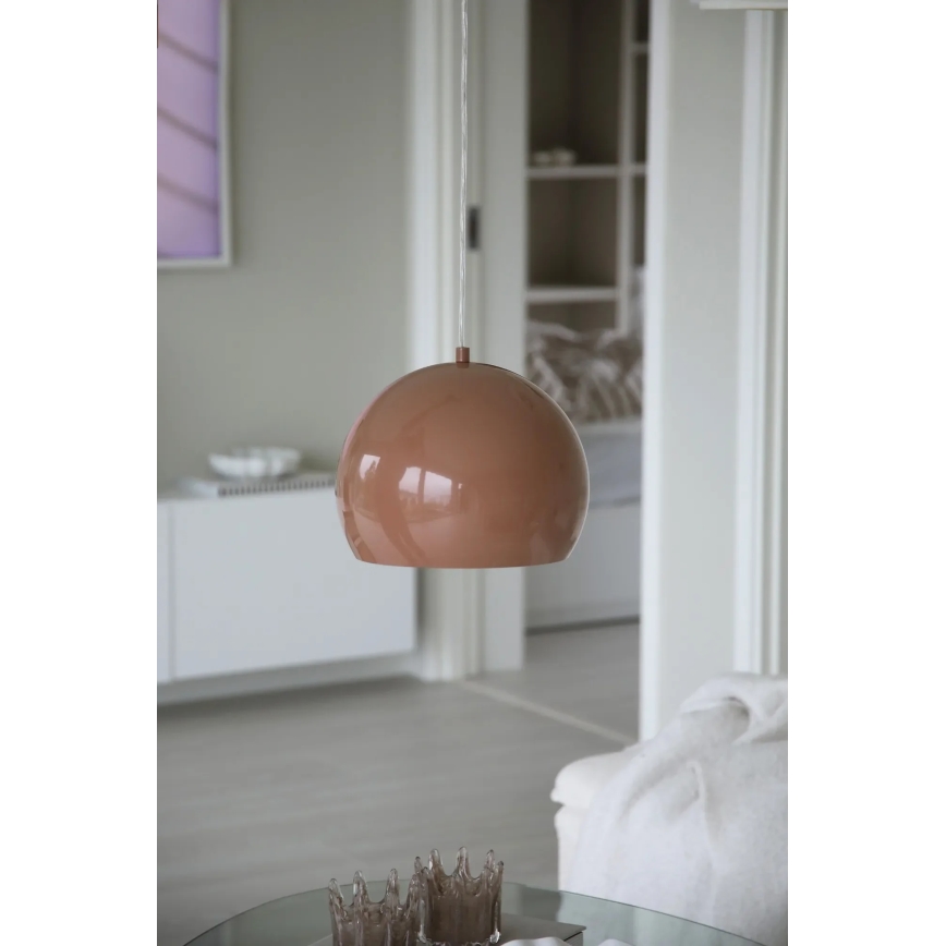 Markslöjd 108987 - Takpendel POP med sladd, 1xE27/40W/230V, Ø 28 cm, brun
