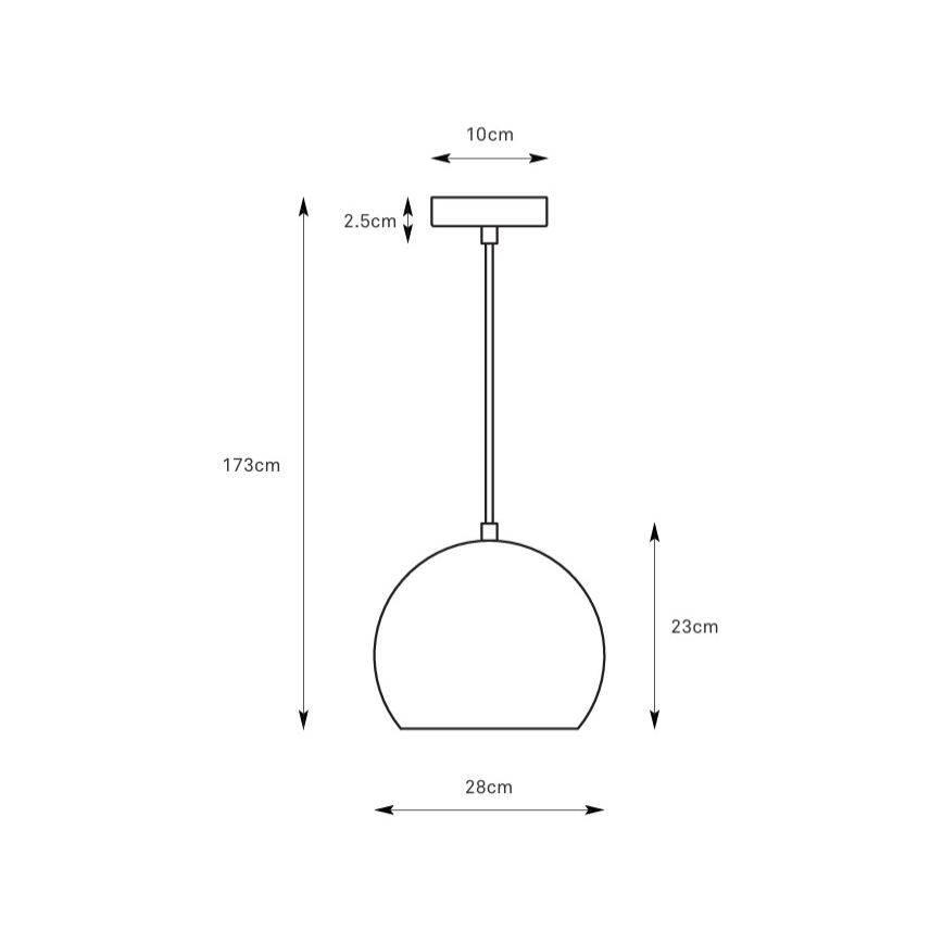 Markslöjd 108987 - Takpendel POP med sladd, 1xE27/40W/230V, Ø 28 cm, brun