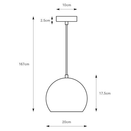 Markslöjd 108990 - Pendellampa POP med kabel 1xGU10/7W/230V Ø 20 cm brun