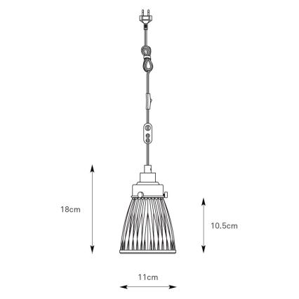 Markslöjd 109010 - Takpendel med kabel BELLIS 1xE14/40W/230V mässing