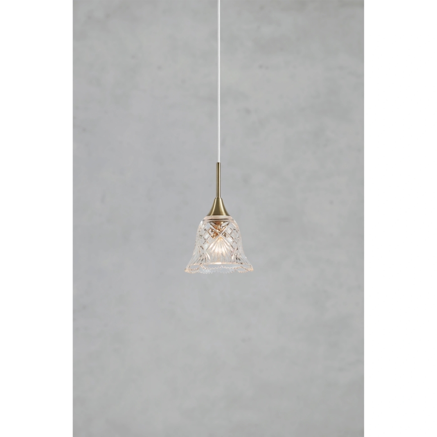 Markslöjd 109011 - Pendellampa med sladd LUNA 1xE14/40W/230V mässing