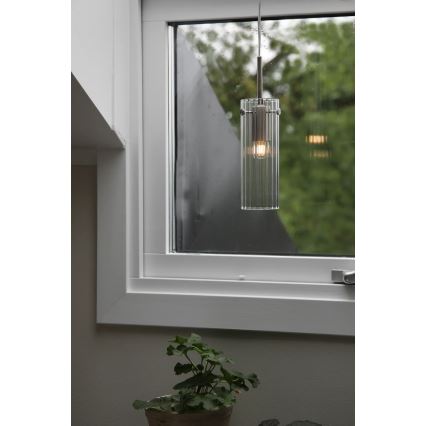 Markslöjd 109013 - Takpendel på vajer TIBIA 1xE14/40W/230V klar/mässing