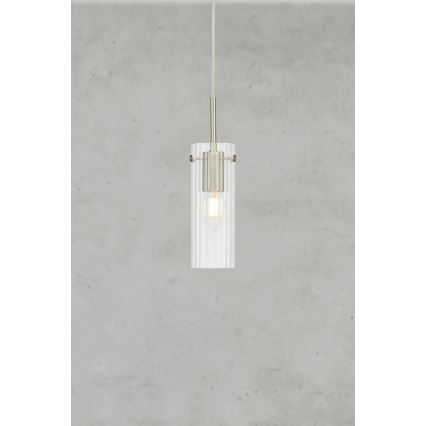 Markslöjd 109013 - Takpendel på vajer TIBIA 1xE14/40W/230V klar/mässing