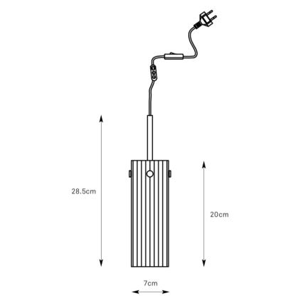 Markslöjd 109014 - Takpendel på kabel TIBIA 1xE14/40W/230V mässing