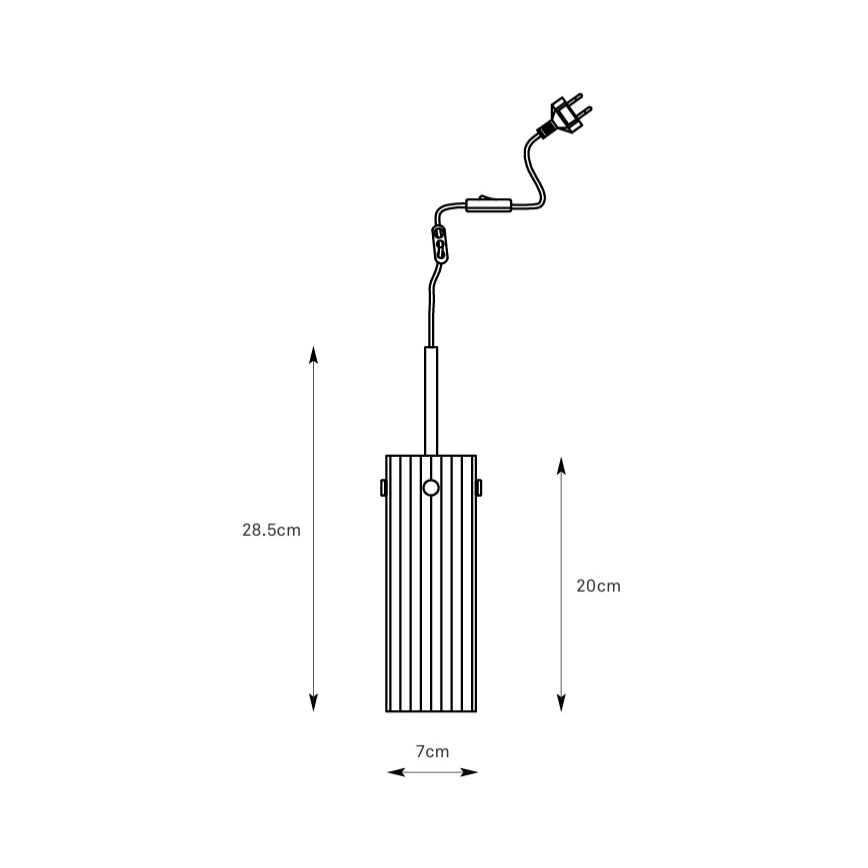 Markslöjd 109014 - Takpendel på kabel TIBIA 1xE14/40W/230V mässing