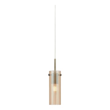 Markslöjd 109015 - Pendellampa på kabel TIBIA 1xE14/40W/230V rökbeige/mässing