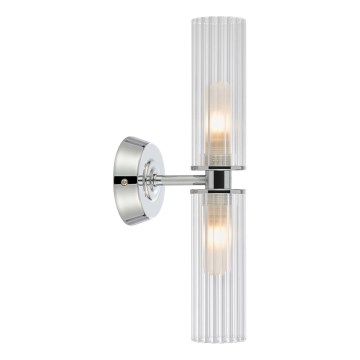 Markslöjd 109027 - Badrumsvägglampa RIMINI 2xG9/20W/230V IP44 blank krom