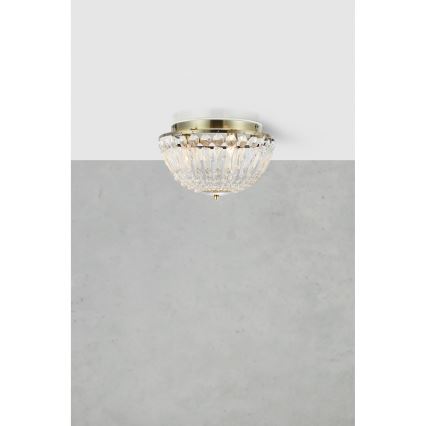 Markslöjd 109031 - Badrumstaklampa ESTELLE 3xG9/20W/230V Ø 30 cm IP44 mässing