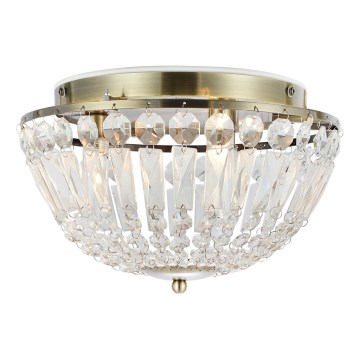 Markslöjd 109031 - Badrumstaklampa ESTELLE 3xG9/20W/230V Ø 30 cm IP44 mässing