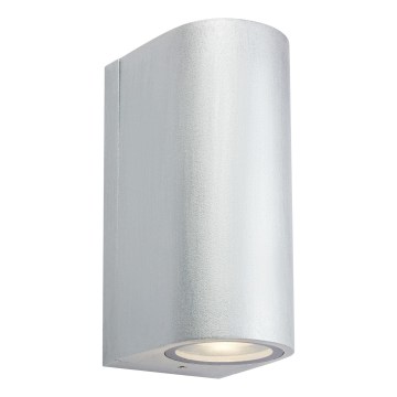 Markslöjd 109112 - LED dimbar utomhusvägglampa ALOR 2xLED/4,9 W/230 V IP65 silver