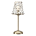 Markslöjd 109125 - LED-dimbar uppladdningsbar beröringsstyrd bordslampa LIORA 1xE14/2W/2000 mAh mässing