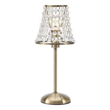 Markslöjd 109125 - LED-dimbar uppladdningsbar beröringsstyrd bordslampa LIORA 1xE14/2W/2000 mAh mässing