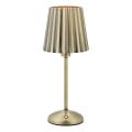 Markslöjd 109127 - LED-dimbar uppladdningsbar beröringsstyrd bordslampa CELIA 1xE14/2W/2000 mAh mässing