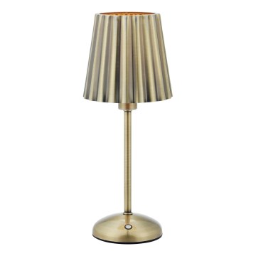 Markslöjd 109127 - LED-dimbar uppladdningsbar beröringsstyrd bordslampa CELIA 1xE14/2W/2000 mAh mässing