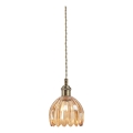 Markslöjd 109137 - Pendel på vajer GOTA 1xE14/40W/230V Ø 13 cm rökbeige/mässing