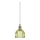 Markslöjd 109138 - Pendellampa GOTA på sladd 1xE14/40W/230V, Ø 13 cm, rökgrön/mässing