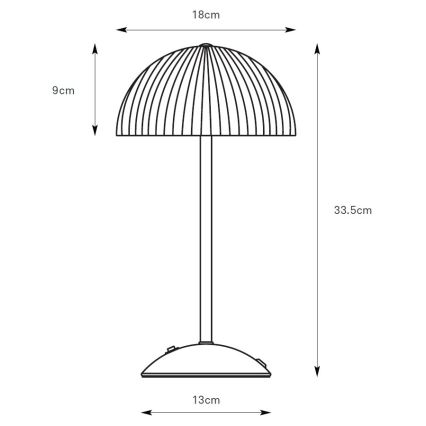 Markslöjd 109139 - Bordslampa ZIN 2xG9/20W/230V grå