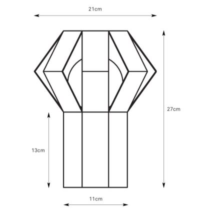 Markslöjd 109148 - Bordslampa OCTA 1xE27/60W/230V brun