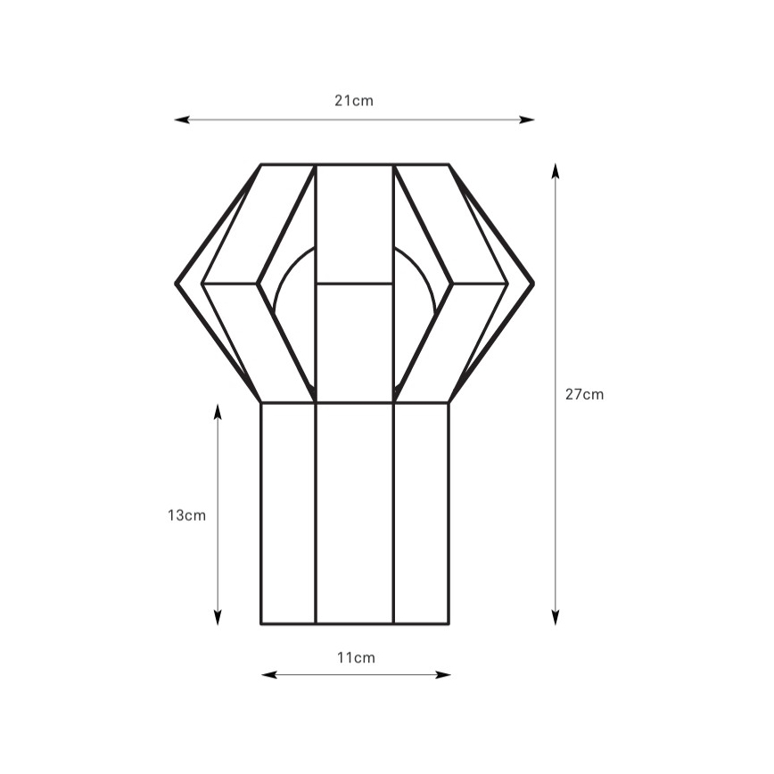 Markslöjd 109149 - Bordslampa OCTA 1xE27/60W/230V orange