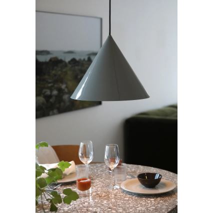 Markslöjd 109162 - Pendellampa med kabel TIP 1xE27/60W/230V Ø 37,5 cm grå