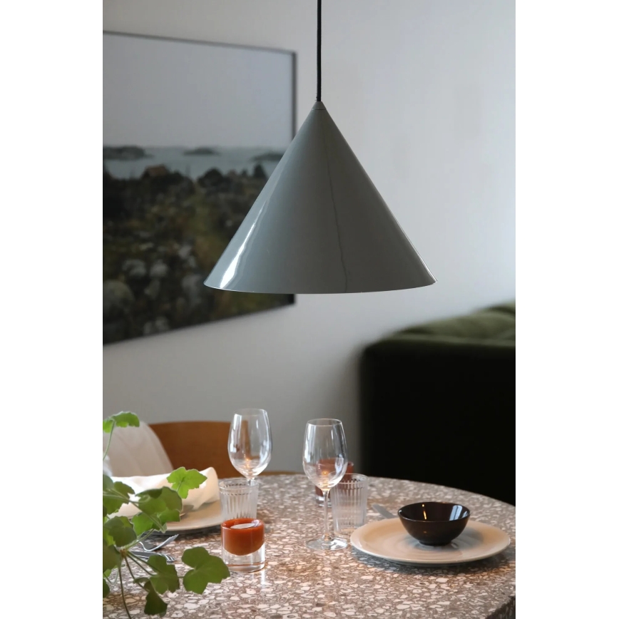 Markslöjd 109162 - Pendellampa med kabel TIP 1xE27/60W/230V Ø 37,5 cm grå