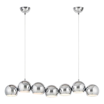 Markslöjd 109168 - Taklampa med vajer CUPOLO 7xE14/40W/230V blank krom