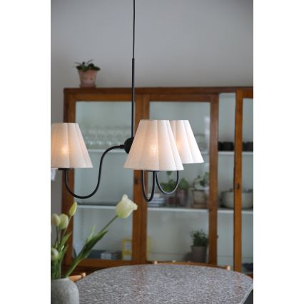 Markslöjd 109172 - VEYA pendel på kabel 3xE14/40W/230V linne/svart