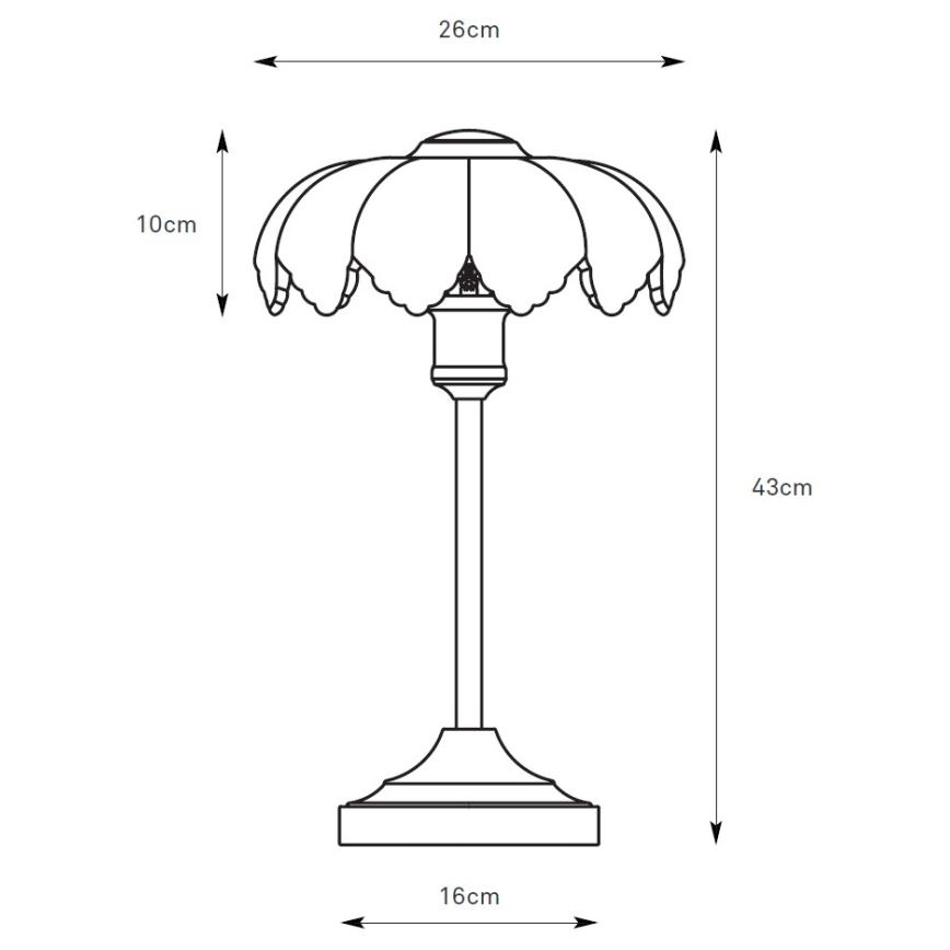 Markslöjd 109180 - Bordslampa KURAGE 1xE27/60W/230V mässing/rökbeige