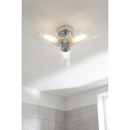 Markslöjd 109237 - Badrumsplafond RIMINI 3xG9/20W/230V IP44 blank krom
