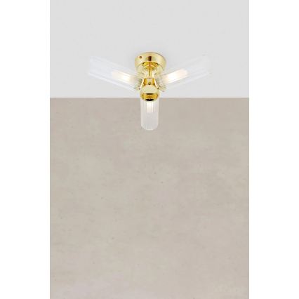 Markslöjd 109238 - Badrumstaklampa RIMINI 3xG9/20W/230V IP44 mässing