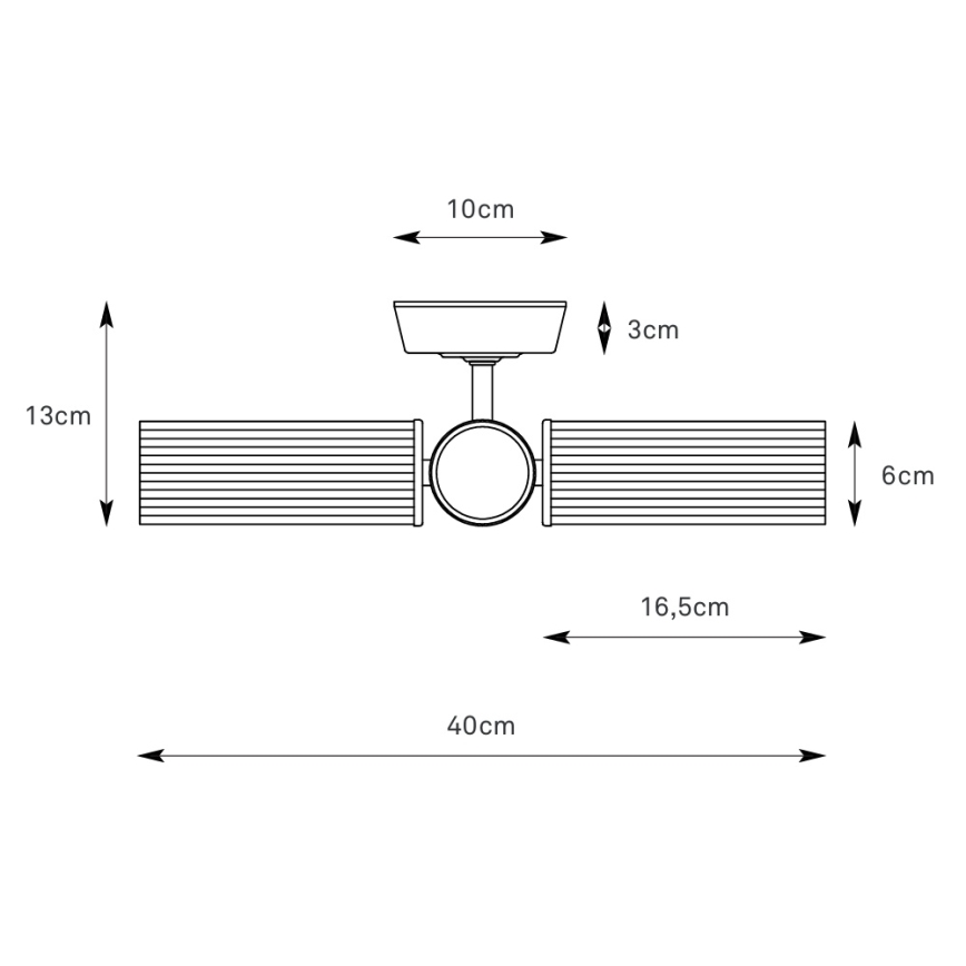 Markslöjd 109238 - Badrumstaklampa RIMINI 3xG9/20W/230V IP44 mässing