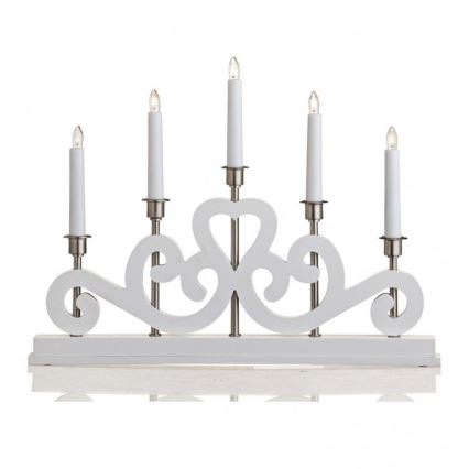 Markslöjd 700640 - Adventsljusstake SVANEHOLM 5xE10/3W/230V vit