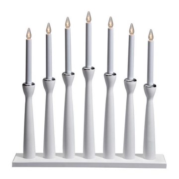 Markslöjd 702232 - Julkandelaber MASESKÄR 7xE10/3W/230V vit