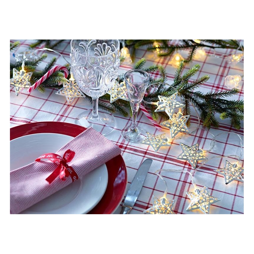 Markslöjd 703173 - LED julkedja LILLAN LED/3xAA 2,1m varm vit