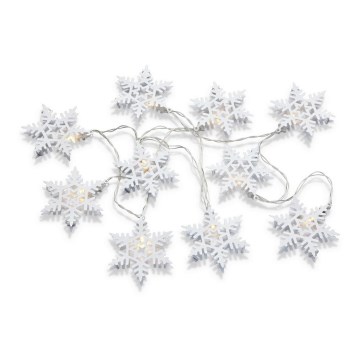 Markslöjd 703747 - LED-slinga PRINCE 10 x LED / 3 x AA, 2,15 m, varmvit