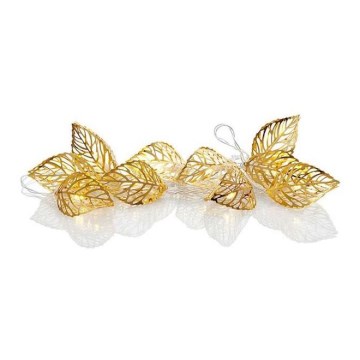 Markslöjd 703859 - LED dekorativ ljusslinga LEAF LED/3xAA 1,85m varmvit