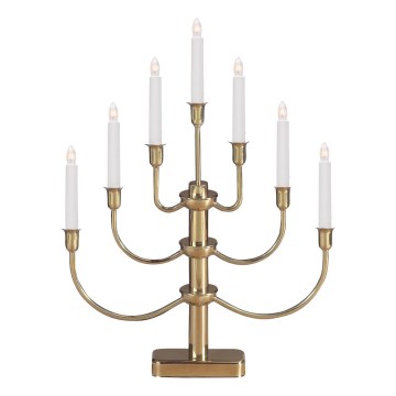 Markslöjd 704415 - Julljusstake GYLLING 7xE10/3W/230V guld