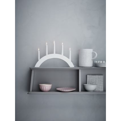 Markslöjd 704469 - Julkandelaber ATLE 5xE10/3W/230V vit