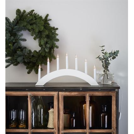 Markslöjd 704830 - Julkandelaber ATLE 7xE10/3W/230V vit