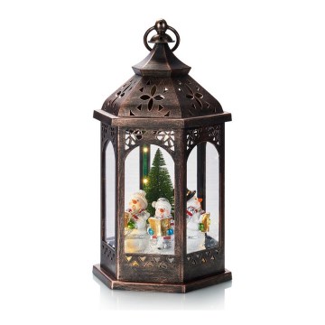 Markslöjd 704973 - LED Juldekoration ROLF LED/3xAA brun lykta