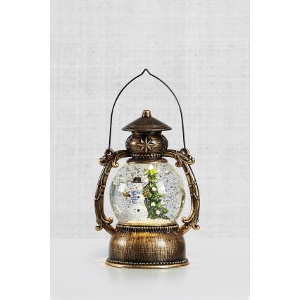 Markslöjd 705053 - LED-juldekoration LOTHAR LED/0,15W/3xAA lykta i brons