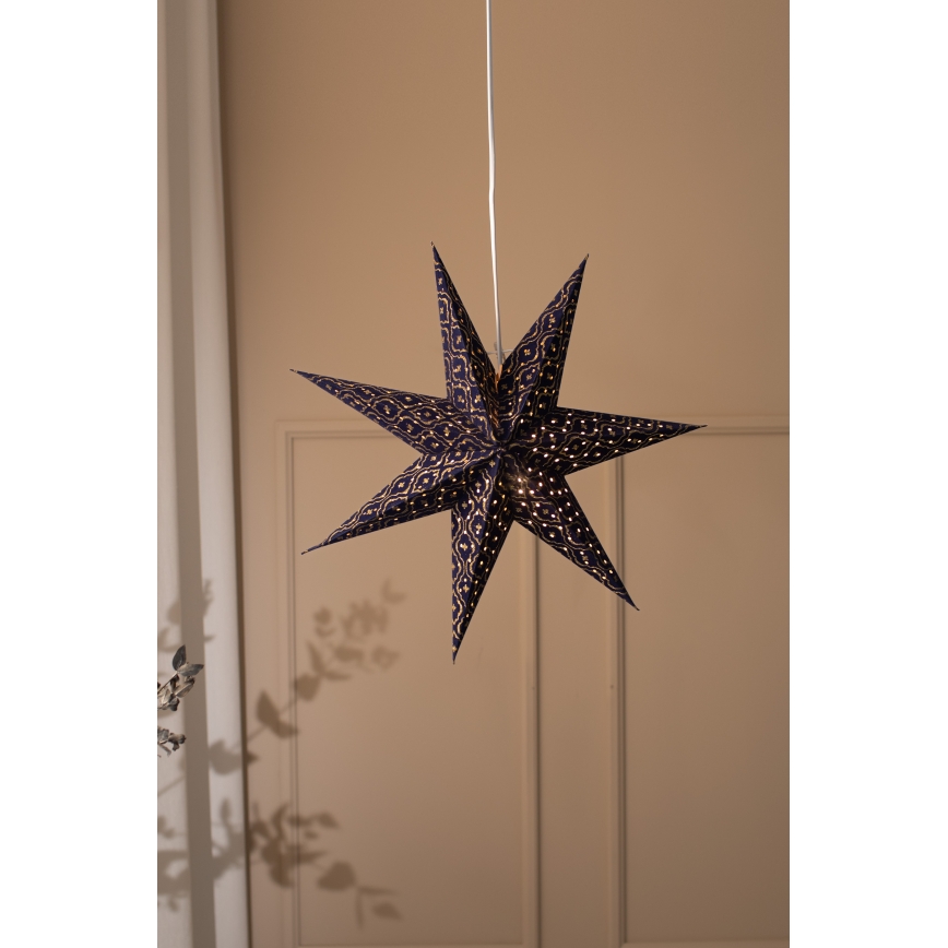 Markslöjd 705317 - Juldekoration BAROQUE 1xE14/25W/230V Ø 75 cm blå
