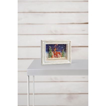 Markslöjd 705554 - LED Juldekoration REINHARD LED/0,06W/4xAA/varmvitt vitt/patina