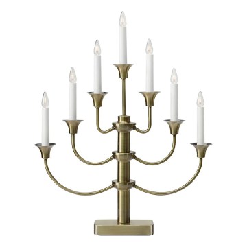 Markslöjd 706282 - Julstake GYLLING 7xE10/3W/230V mässing