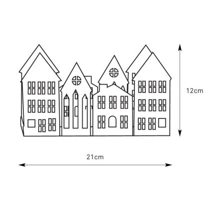 Markslöjd 706364 - LED Julljusstake YORK 3xLED/0,1W/1xCR2032 svart
