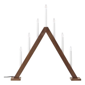 Markslöjd 706468 - Julljusstake ARIELE 7xE10/3W/230V furu/brun
